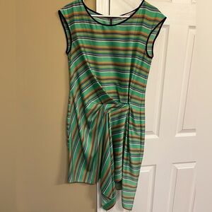 RACHEL Rachel Roy Green Asymmetrical Ruched Sundress, excellent condition, SizeM